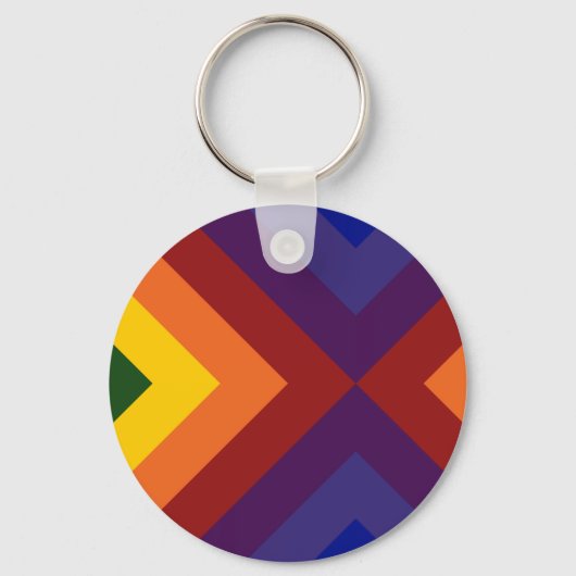 Rainbow Chevrons Sleutelhanger (Voorkant)