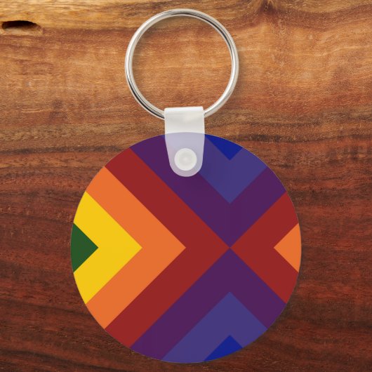 Rainbow Chevrons Sleutelhanger (Voorkant)