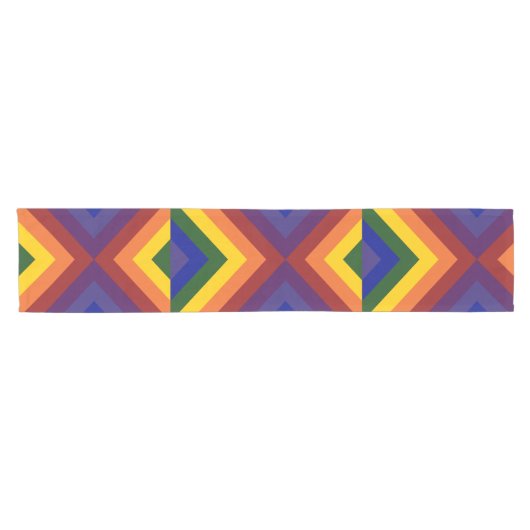 Rainbow Chevrons Table Runner Korte Tafelloper (Horizontaal)