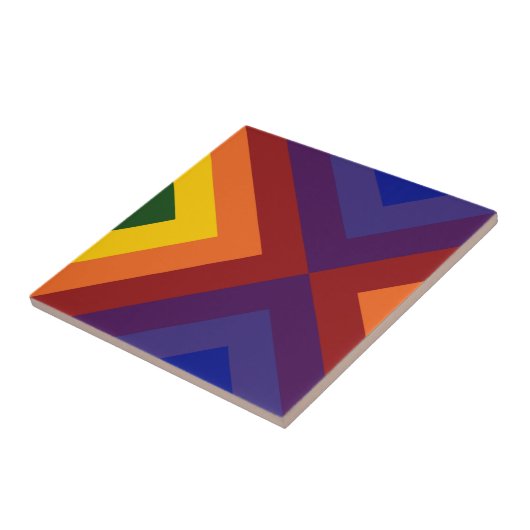 Rainbow Chevrons Tegeltje (Zijkant)