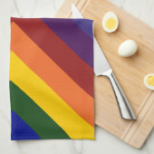 Rainbow Chevrons Theedoek (Quarter Fold)