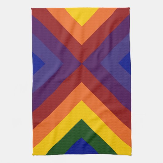 Rainbow Chevrons Theedoek (Verticaal)