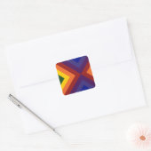 Rainbow Chevrons Vierkante Sticker (Envelop)