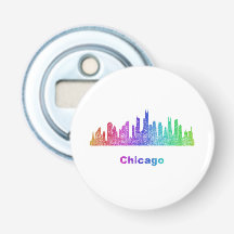 Rainbow Chicago skyline