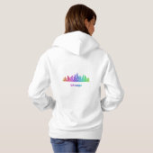 Rainbow Chicago skyline Hoodie (Achterkant volledig)