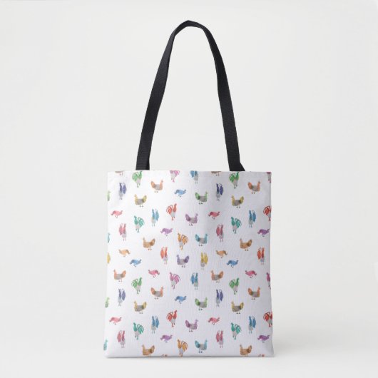 Rainbow Chicken Canvas tas (Voorkant)