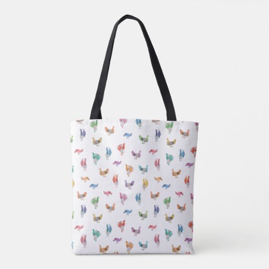 Rainbow Chicken Canvas tas (Achterkant)