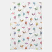 Rainbow Chicken Tea Towel Theedoek (Verticaal)