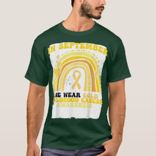 Rainbow Childhood Cancer Awareness in September we T-shirt