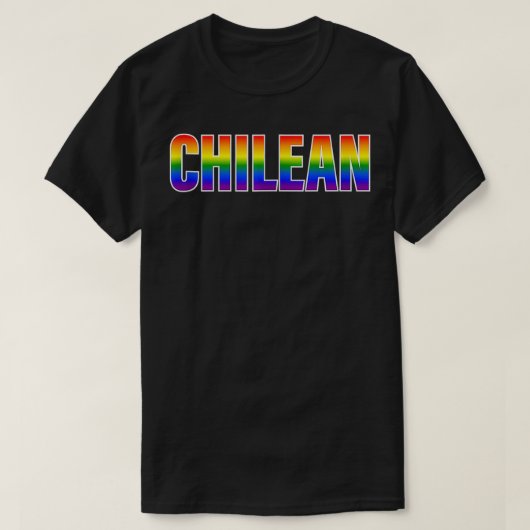 Rainbow Chilean Gay Pride LGBT Pride T-shirt (Design voorkant)