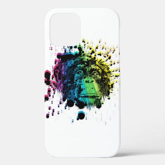 Rainbow Chimpanzee Hoesje-Mate iPhone Case (Achterkant)
