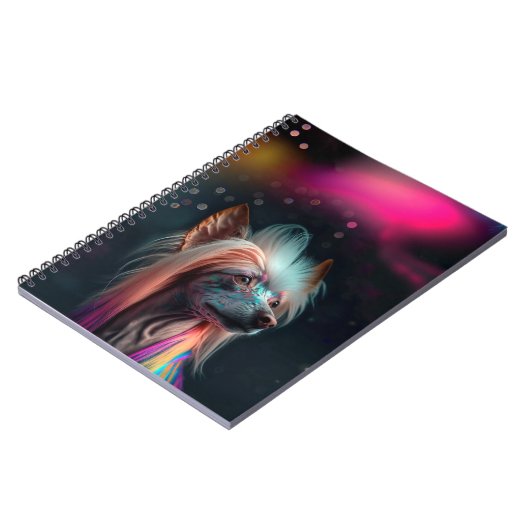 Rainbow Chinese Crested Dog Notitieboek (Linkerzijde)