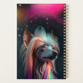 Rainbow Chinese Crested Dog Planner (Achterkant)