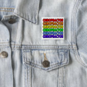 Rainbow Chiropractor Vierkante Button 5,1 Cm (In situ)