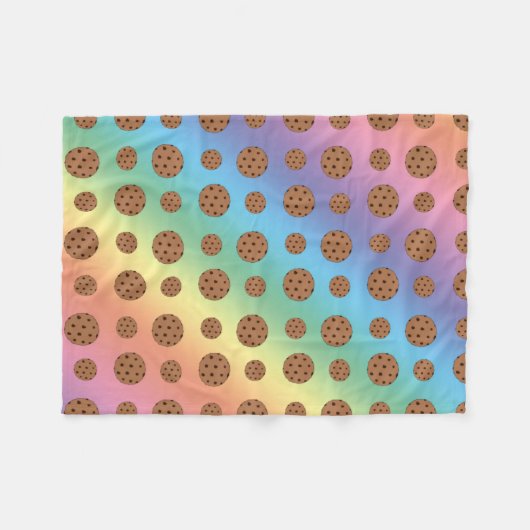 Rainbow chocola koekjes patroon fleece deken (Voorkant (Horizontaal))