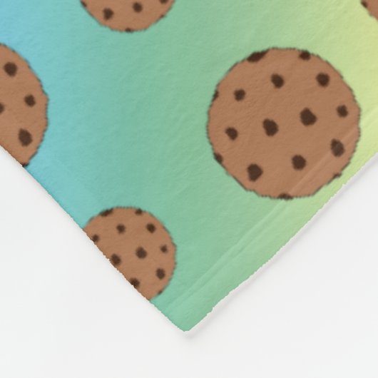 Rainbow chocola koekjes patroon fleece deken (Hoek)