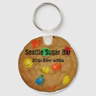 Rainbow chocolade Chip Cookie Sleutelhanger
