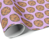 Rainbow Chocolate Chip Cookie Baking Sweets Paars Cadeaupapier (Rol Hoek)