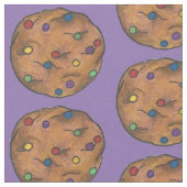 Rainbow Chocolate Chip Cookie Cookies Fabric Stof (Close Up)