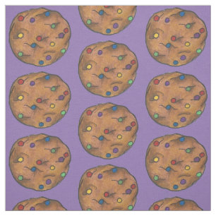 Rainbow Chocolate Chip Cookie Cookies Fabric Stof