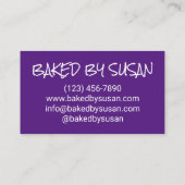 Rainbow Chocolate Chip Cookie, gebrand door bakker Visitekaartje (Achterkant)