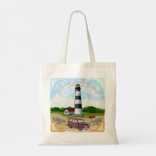 Rainbow Choice Lighthouse canvas tas (Achterkant)