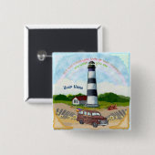 Rainbow Choice Lighthouse Vierkante Button 5,1 Cm (Voorkant /achterkant)