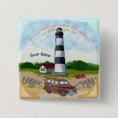 Rainbow Choice Lighthouse Vierkante Button 5,1 Cm (Voorkant)
