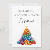 Rainbow Christmas Gepersonaliseerde Kaart (Voorkant)