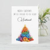 Rainbow Christmas Gepersonaliseerde Kaart (Staand voorkant)