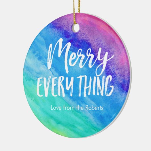 Rainbow Christmas Ornament met gepersonaliseerde f (Links)