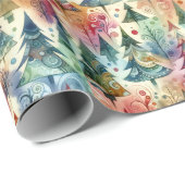 Rainbow Christmas Tree inpakpapier (Rol Hoek)