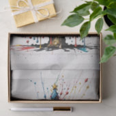 Rainbow Christmas Tree Oil Splash Decoupage Papier (Geschenk)