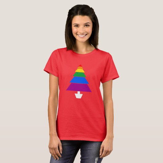 RAINBOW CHRISTMAS TREE -.png T-shirt (Voorkant volledig)
