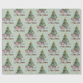 Rainbow Christmas Tree Waterverf Kunst Cadeaupapier (Vlak)