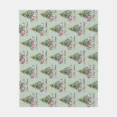 Rainbow Christmas Tree Waterverf Kunst Fleece Deken (Voorkant)
