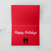 Rainbow Christmas Trees Mannen Kaart (Binnen)