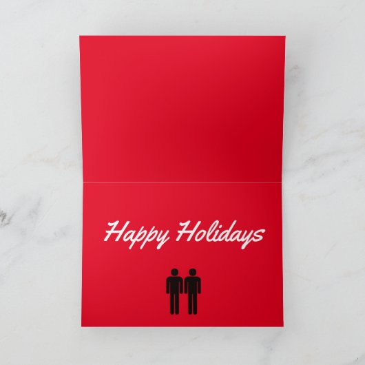 Rainbow Christmas Trees Mannen Kaart (Binnen)