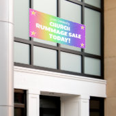 Rainbow Church Rummage Sale Banner (Buitenkant Gebouw)