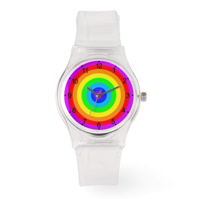 Rainbow Circle Design-40686 Horloge (Voorkant)