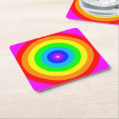 Rainbow Circle Design-40686 Kartonnen Onderzetters (Schuin)