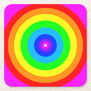 Rainbow Circle Design-40686 Kartonnen Onderzetters