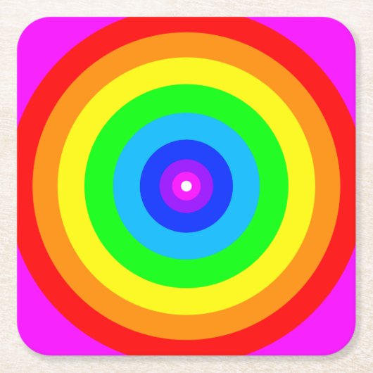 Rainbow Circle Design-40686 Kartonnen Onderzetters (Voorkant)