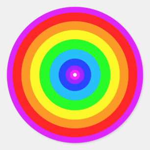 Rainbow Circle Design-40686 Ronde Sticker