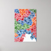 Rainbow Circle Dot Schilderij Landschap Print (Voorkant)