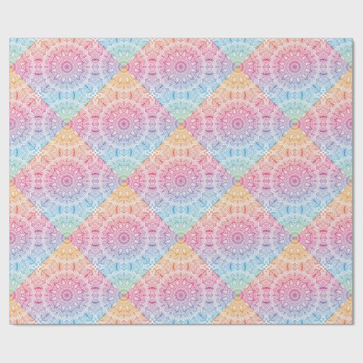 Rainbow Circle Mandala Cadeaupapier (Vlak)