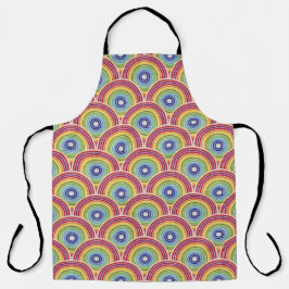 Rainbow Circles All-Over Print Schort