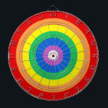 Rainbow Circles Dart Board Dartbord<br><div class="desc">Regenboogcirkels.</div>