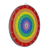 Rainbow Circles Dart Board Dartbord (Voorkant Links)