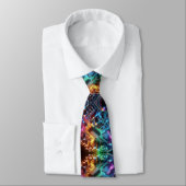 Rainbow Circuit Board Necktie – Colorful Tech Geek Stropdas (Gebonden)